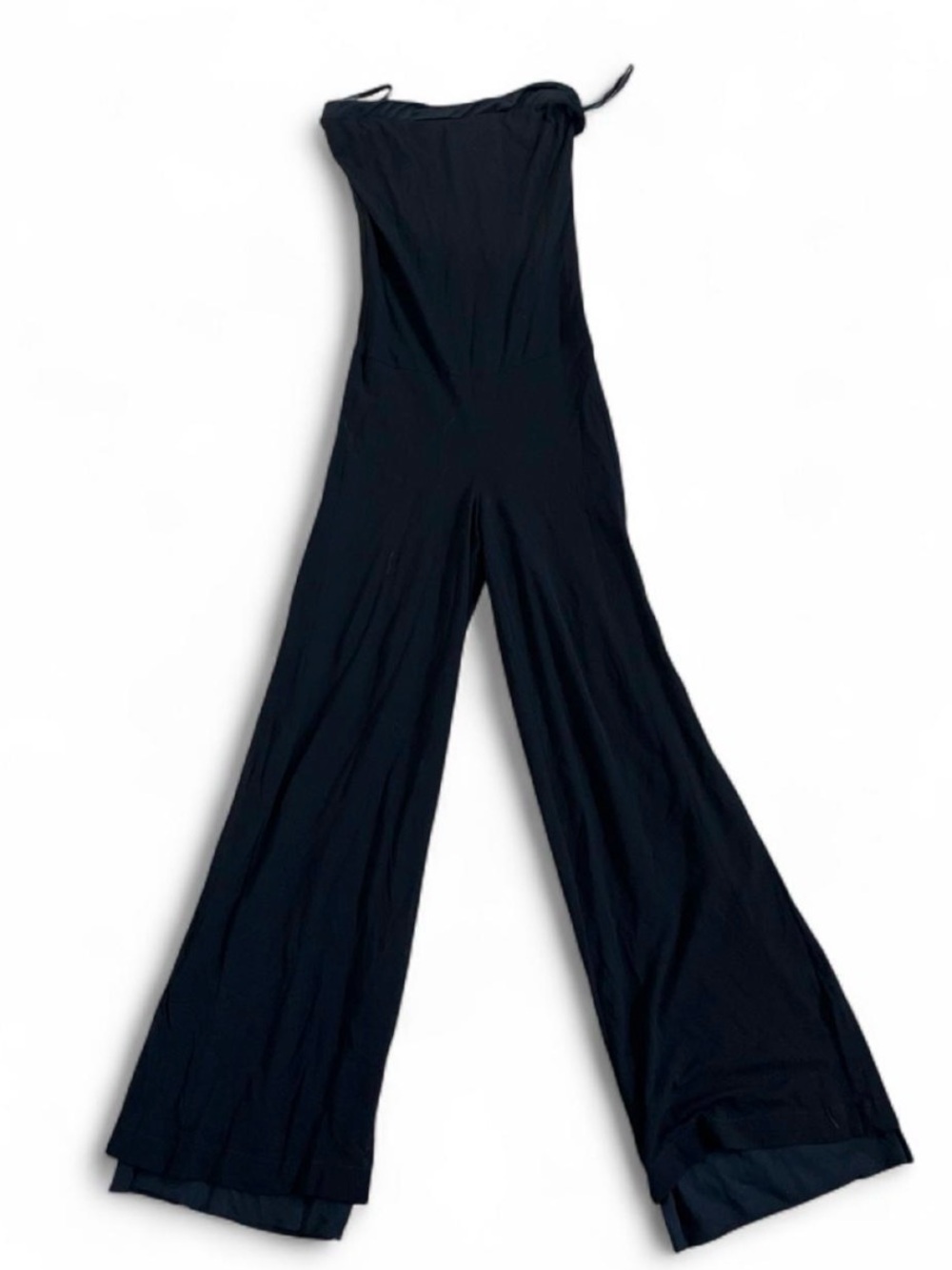 Strapless Wide-Leg Jumpsuit in Black